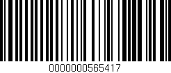 Código de barras (EAN, GTIN, SKU, ISBN): '0000000565417'