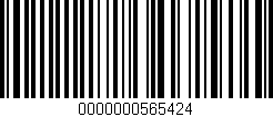 Código de barras (EAN, GTIN, SKU, ISBN): '0000000565424'