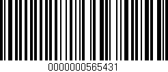 Código de barras (EAN, GTIN, SKU, ISBN): '0000000565431'