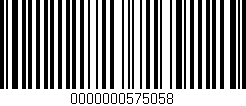 Código de barras (EAN, GTIN, SKU, ISBN): '0000000575058'