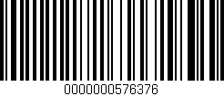 Código de barras (EAN, GTIN, SKU, ISBN): '0000000576376'