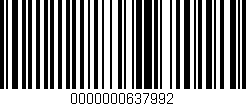 Código de barras (EAN, GTIN, SKU, ISBN): '0000000637992'