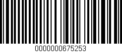 Código de barras (EAN, GTIN, SKU, ISBN): '0000000675253'