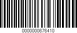 Código de barras (EAN, GTIN, SKU, ISBN): '0000000676410'