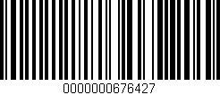 Código de barras (EAN, GTIN, SKU, ISBN): '0000000676427'
