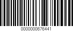 Código de barras (EAN, GTIN, SKU, ISBN): '0000000676441'