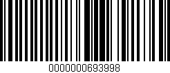 Código de barras (EAN, GTIN, SKU, ISBN): '0000000693998'