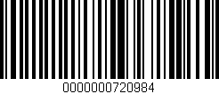 Código de barras (EAN, GTIN, SKU, ISBN): '0000000720984'