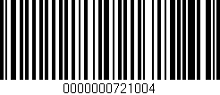 Código de barras (EAN, GTIN, SKU, ISBN): '0000000721004'
