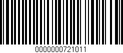 Código de barras (EAN, GTIN, SKU, ISBN): '0000000721011'
