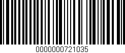 Código de barras (EAN, GTIN, SKU, ISBN): '0000000721035'