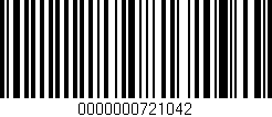 Código de barras (EAN, GTIN, SKU, ISBN): '0000000721042'