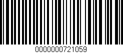 Código de barras (EAN, GTIN, SKU, ISBN): '0000000721059'