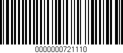 Código de barras (EAN, GTIN, SKU, ISBN): '0000000721110'