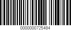 Código de barras (EAN, GTIN, SKU, ISBN): '0000000725484'