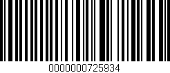 Código de barras (EAN, GTIN, SKU, ISBN): '0000000725934'