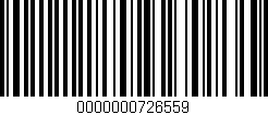 Código de barras (EAN, GTIN, SKU, ISBN): '0000000726559'