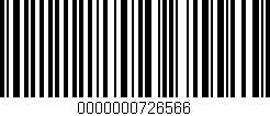 Código de barras (EAN, GTIN, SKU, ISBN): '0000000726566'