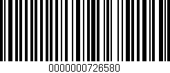 Código de barras (EAN, GTIN, SKU, ISBN): '0000000726580'
