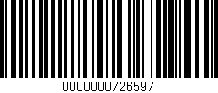 Código de barras (EAN, GTIN, SKU, ISBN): '0000000726597'