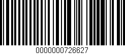 Código de barras (EAN, GTIN, SKU, ISBN): '0000000726627'