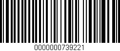Código de barras (EAN, GTIN, SKU, ISBN): '0000000739221'