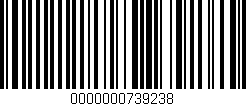 Código de barras (EAN, GTIN, SKU, ISBN): '0000000739238'