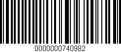 Código de barras (EAN, GTIN, SKU, ISBN): '0000000740982'