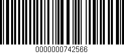 Código de barras (EAN, GTIN, SKU, ISBN): '0000000742566'