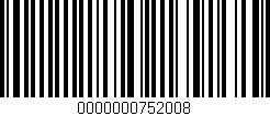 Código de barras (EAN, GTIN, SKU, ISBN): '0000000752008'