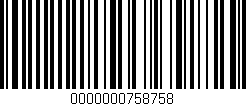 Código de barras (EAN, GTIN, SKU, ISBN): '0000000758758'