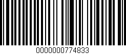 Código de barras (EAN, GTIN, SKU, ISBN): '0000000774833'