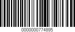 Código de barras (EAN, GTIN, SKU, ISBN): '0000000774895'