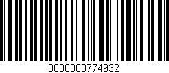 Código de barras (EAN, GTIN, SKU, ISBN): '0000000774932'