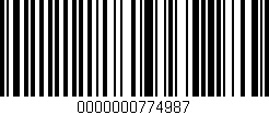 Código de barras (EAN, GTIN, SKU, ISBN): '0000000774987'