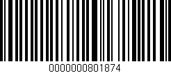 Código de barras (EAN, GTIN, SKU, ISBN): '0000000801874'