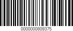 Código de barras (EAN, GTIN, SKU, ISBN): '0000000809375'