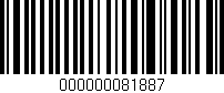 Código de barras (EAN, GTIN, SKU, ISBN): '000000081887'