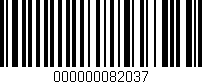 Código de barras (EAN, GTIN, SKU, ISBN): '000000082037'