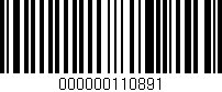 Código de barras (EAN, GTIN, SKU, ISBN): '000000110891'