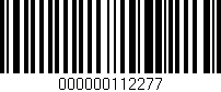 Código de barras (EAN, GTIN, SKU, ISBN): '000000112277'