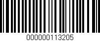 Código de barras (EAN, GTIN, SKU, ISBN): '000000113205'