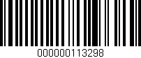 Código de barras (EAN, GTIN, SKU, ISBN): '000000113298'