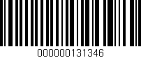 Código de barras (EAN, GTIN, SKU, ISBN): '000000131346'