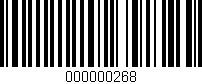 Código de barras (EAN, GTIN, SKU, ISBN): '000000268'