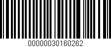 Código de barras (EAN, GTIN, SKU, ISBN): '00000030160262'