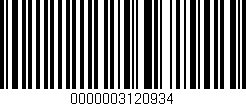 Código de barras (EAN, GTIN, SKU, ISBN): '0000003120934'