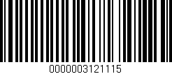 Código de barras (EAN, GTIN, SKU, ISBN): '0000003121115'