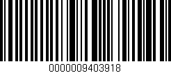 Código de barras (EAN, GTIN, SKU, ISBN): '0000009403918'