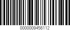 Código de barras (EAN, GTIN, SKU, ISBN): '0000009456112'